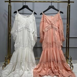 Zimmermann Off Shoulder Lace Bohemian Long Dress