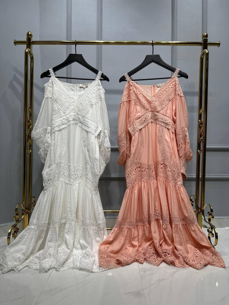 Zimmermann Off Shoulder Lace Bohemian Long Dress