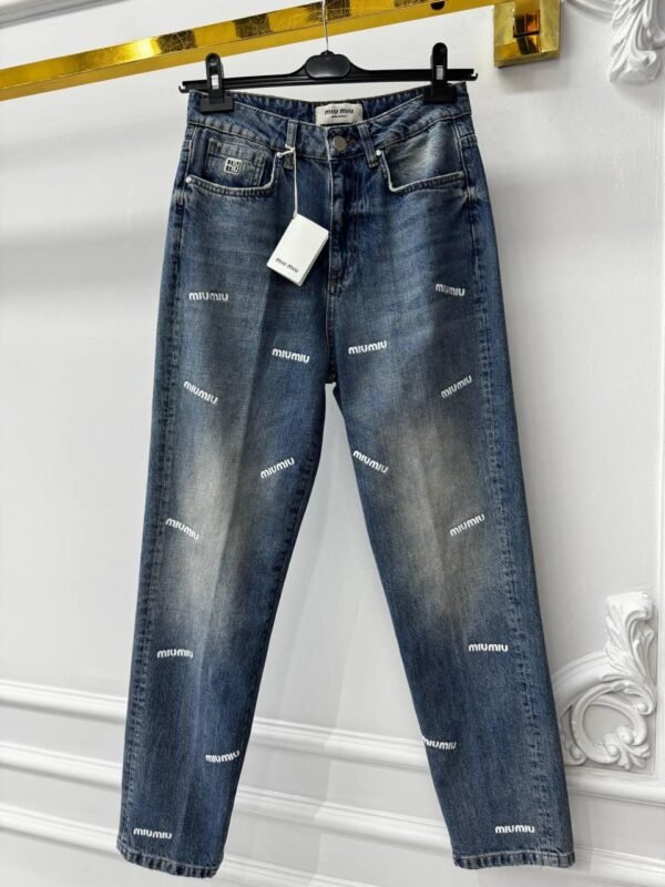 Miu Miu Jeans White Emblem