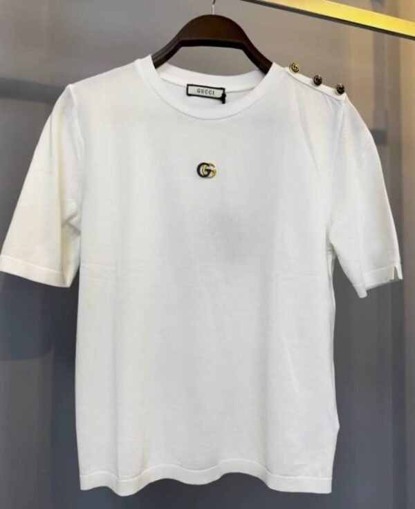 Gucci Center G Logo White T-Shirt