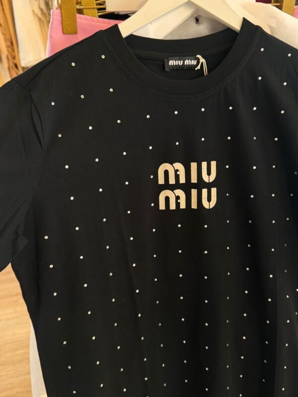 Miu Miu Rhinestone T-Shirt - Image 2