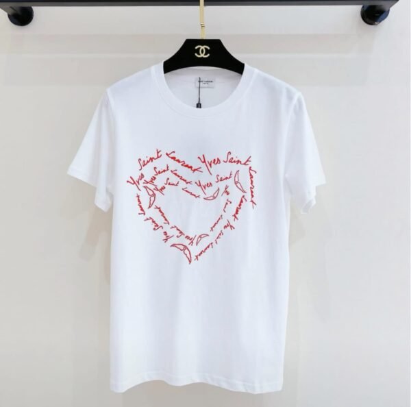 Ysl Heart Logo T-Shirt