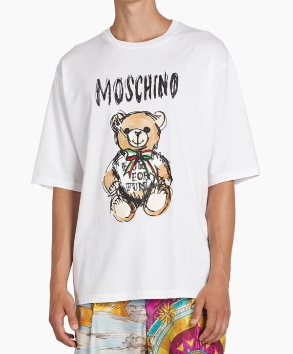Moschino One Bear Print T-Shirt - Image 5