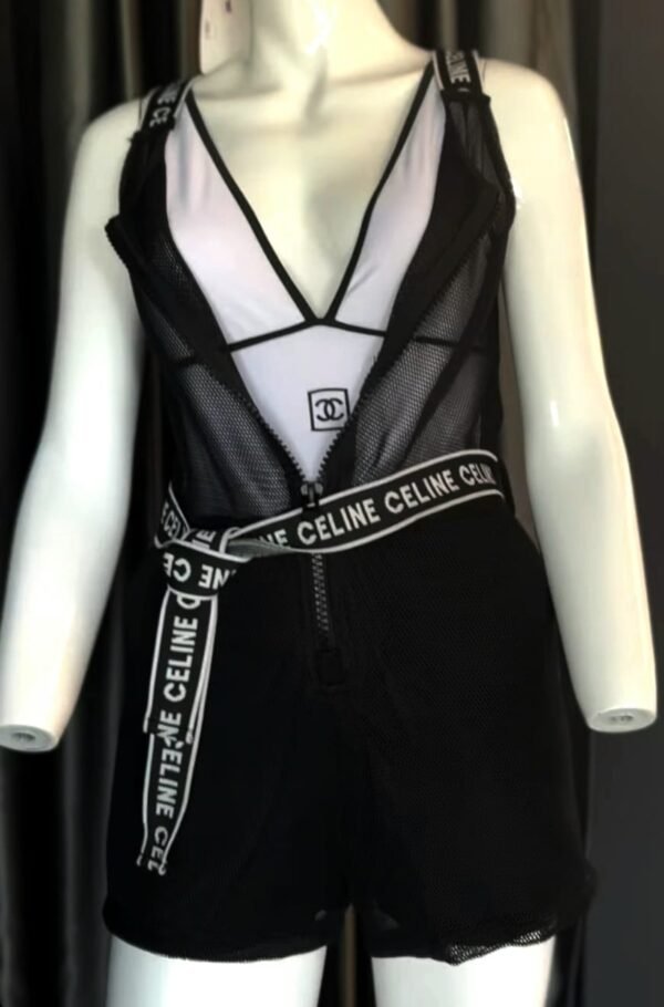 Celine Mesh Cover-Up Romper - Image 2