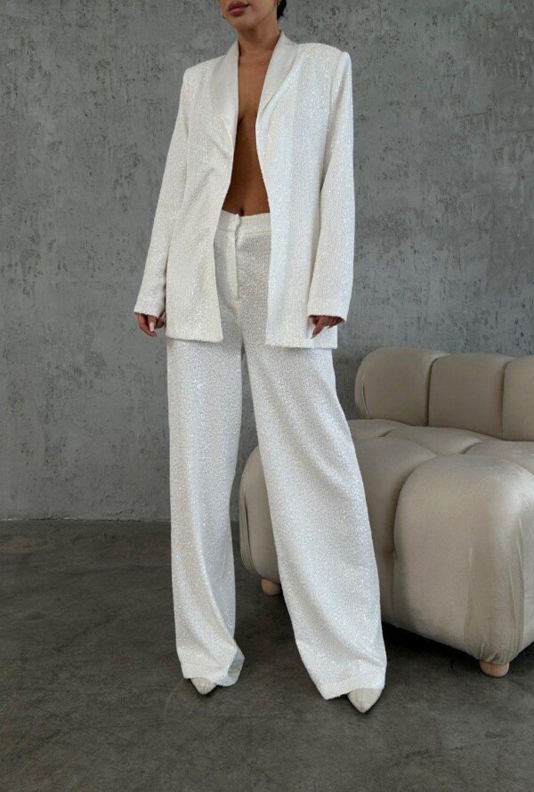 Sequin Detail Blazer Suit - Image 8