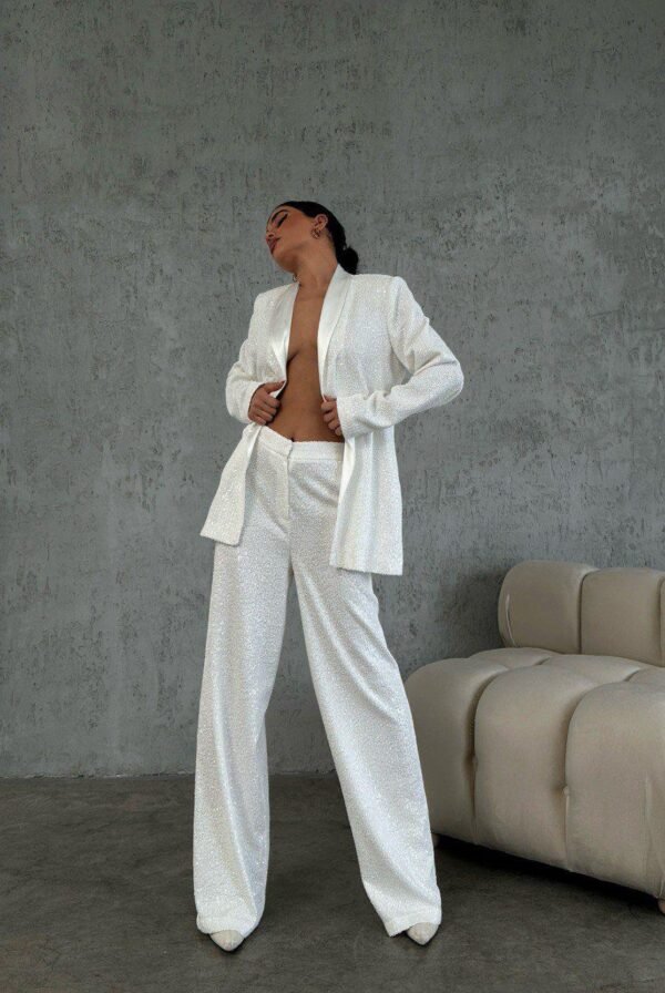 Sequin Detail Blazer Suit - Image 6