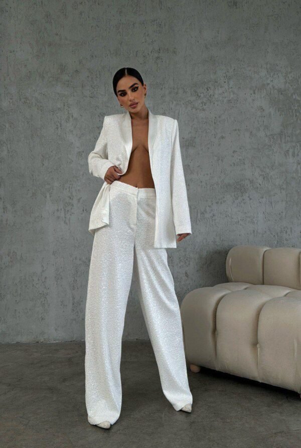 Sequin Detail Blazer Suit - Image 5