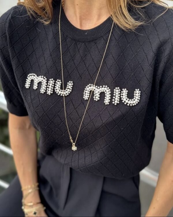 Miu Miu Pearls T-shirt - Image 2