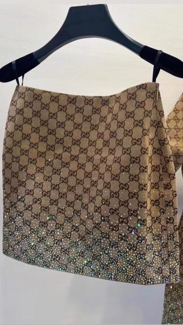 Gucci Crystal Brown Skirt