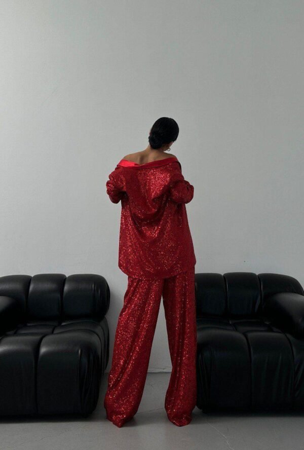 Sequin Detail Blazer Suit - Image 2