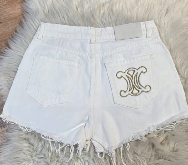 Celine White Shorts - Image 3