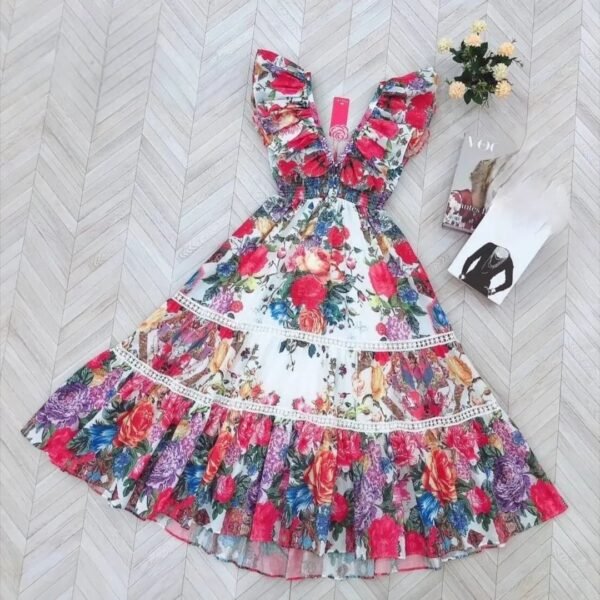 Zimmermann Floral Ruffle Long Dress