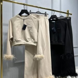 Prada Chic Lounge Feather Detail Set