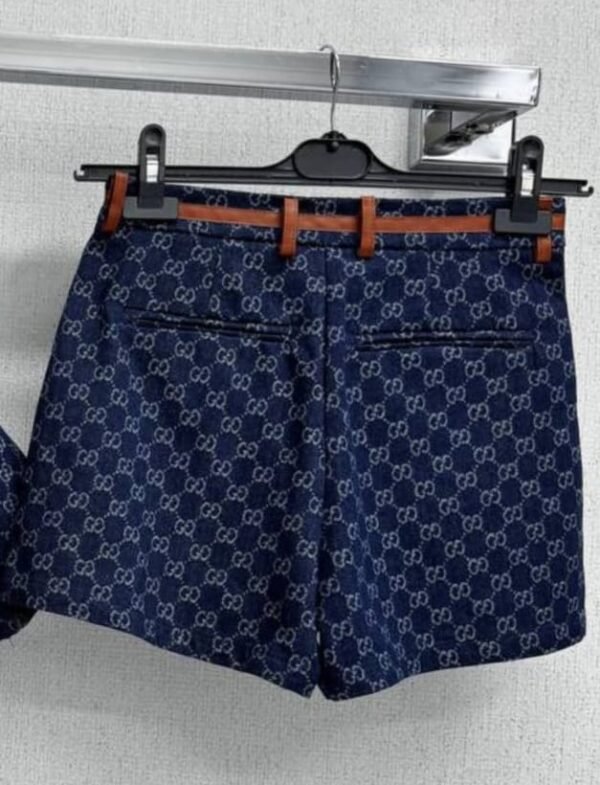 Gucci Denim Style GG Logo Jacket And Shorts Set - Image 6