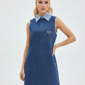 Miu Miu Layered Effect Denim Dress