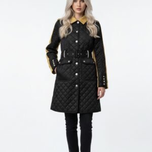 Burberry Quilted Belted Long Jacket