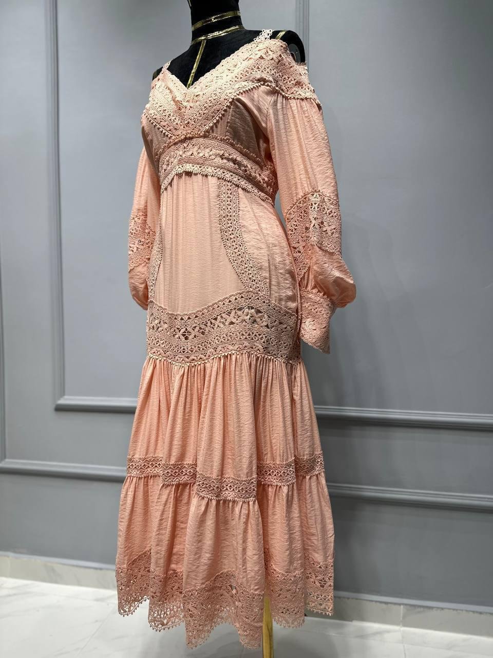 Zimmermann Off Shoulder Lace Bohemian Long Dress - Image 9