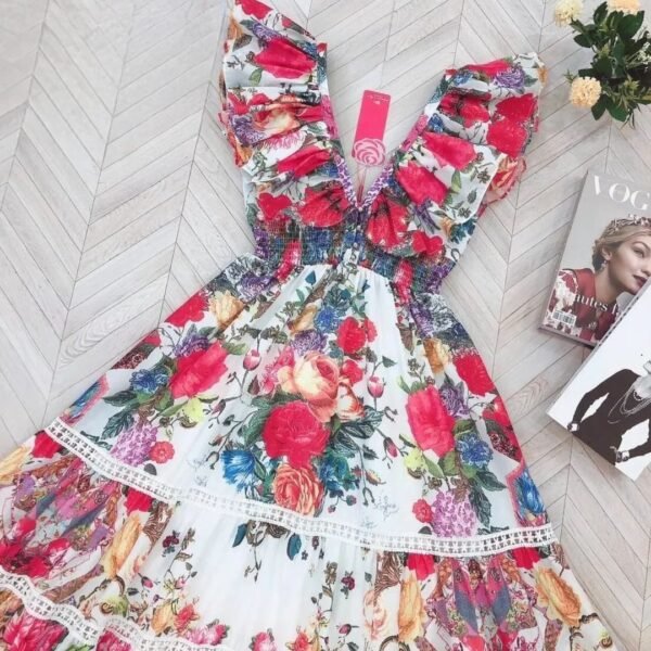 Zimmermann Floral Ruffle Long Dress - Image 2