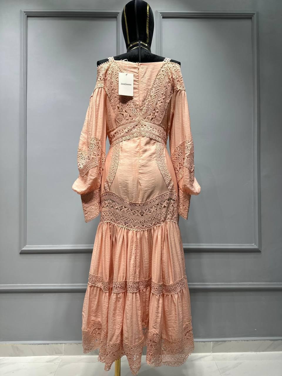 Zimmermann Off Shoulder Lace Bohemian Long Dress - Image 10