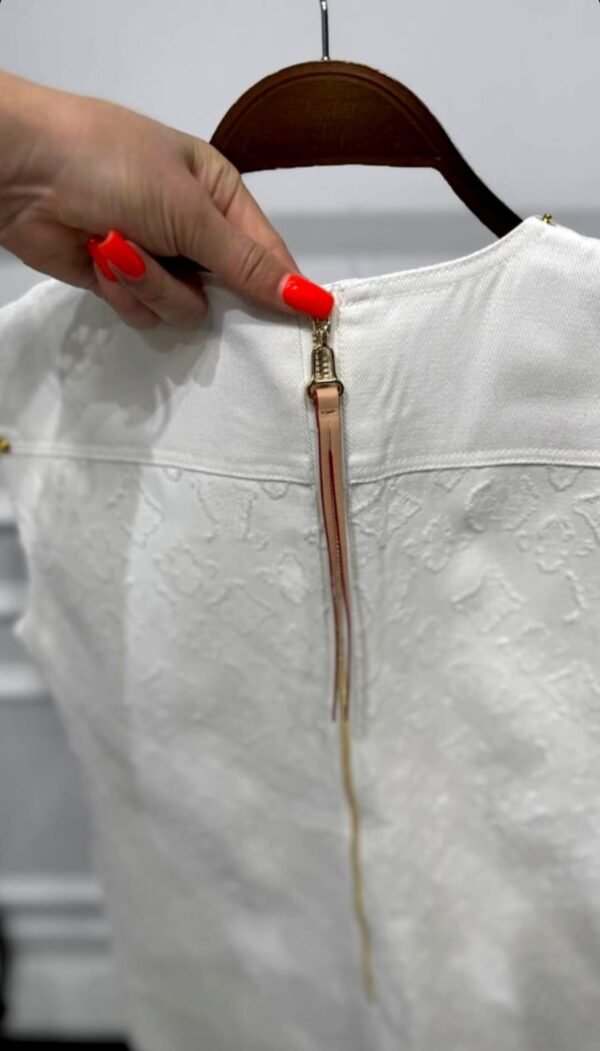 Louis Vuitton White Mini Dress - Image 3