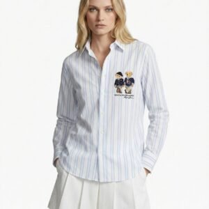 Ralph Lauren Polo Striped Bear Motif Shirt