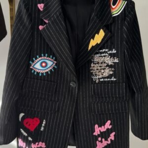 Artsy Pinstripe Blazer