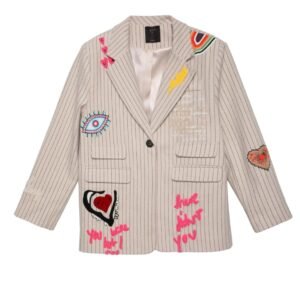 Artsy Pinstripe Blazer