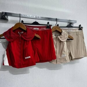 Miu Miu High Rise Raw Hem Shorts