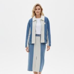 Chanel Contrast Jacket & Skirt Set