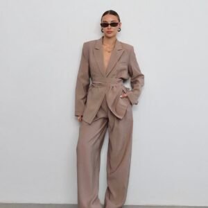 Taupe Relaxed Fit Tailored Set