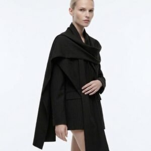 Draped Shawl Collar Blazer