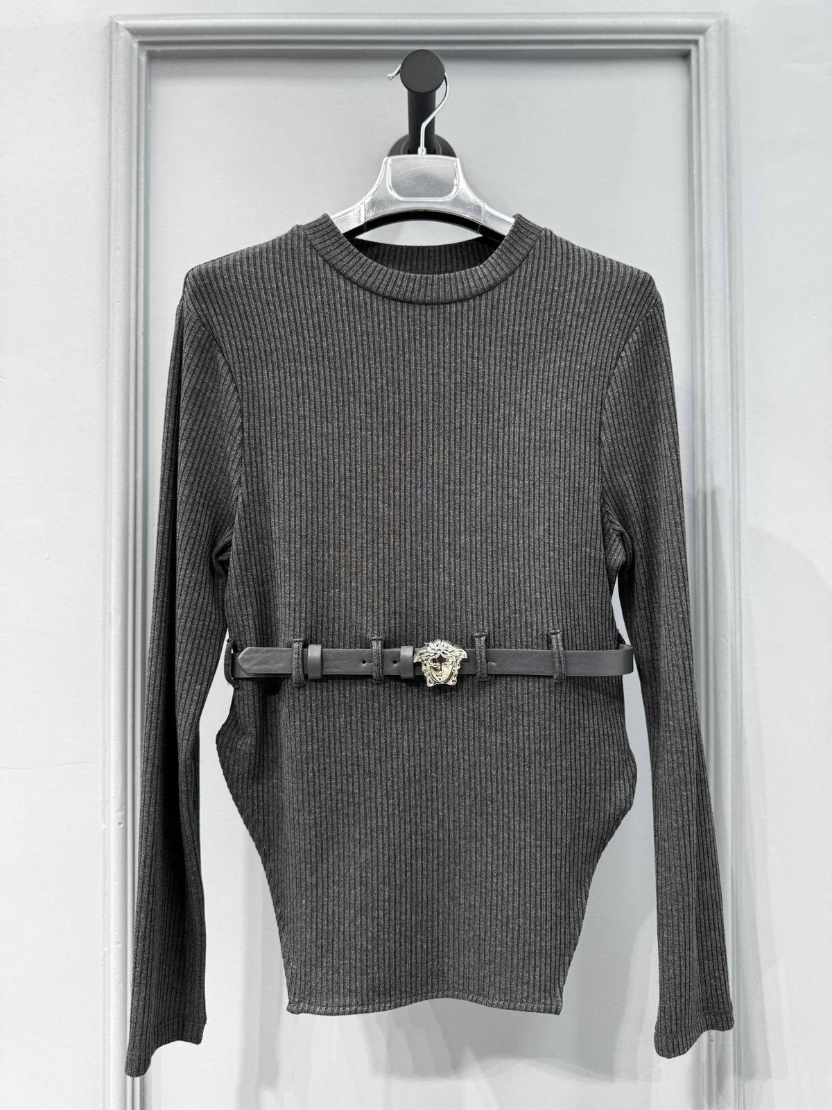 Versace Open-Side Ribbed Knit Top - Image 2