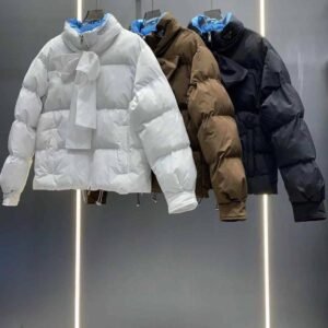 Prada Bow Detail Puffer Jacket