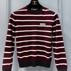 Miu Miu Striped Cotton Pullover
