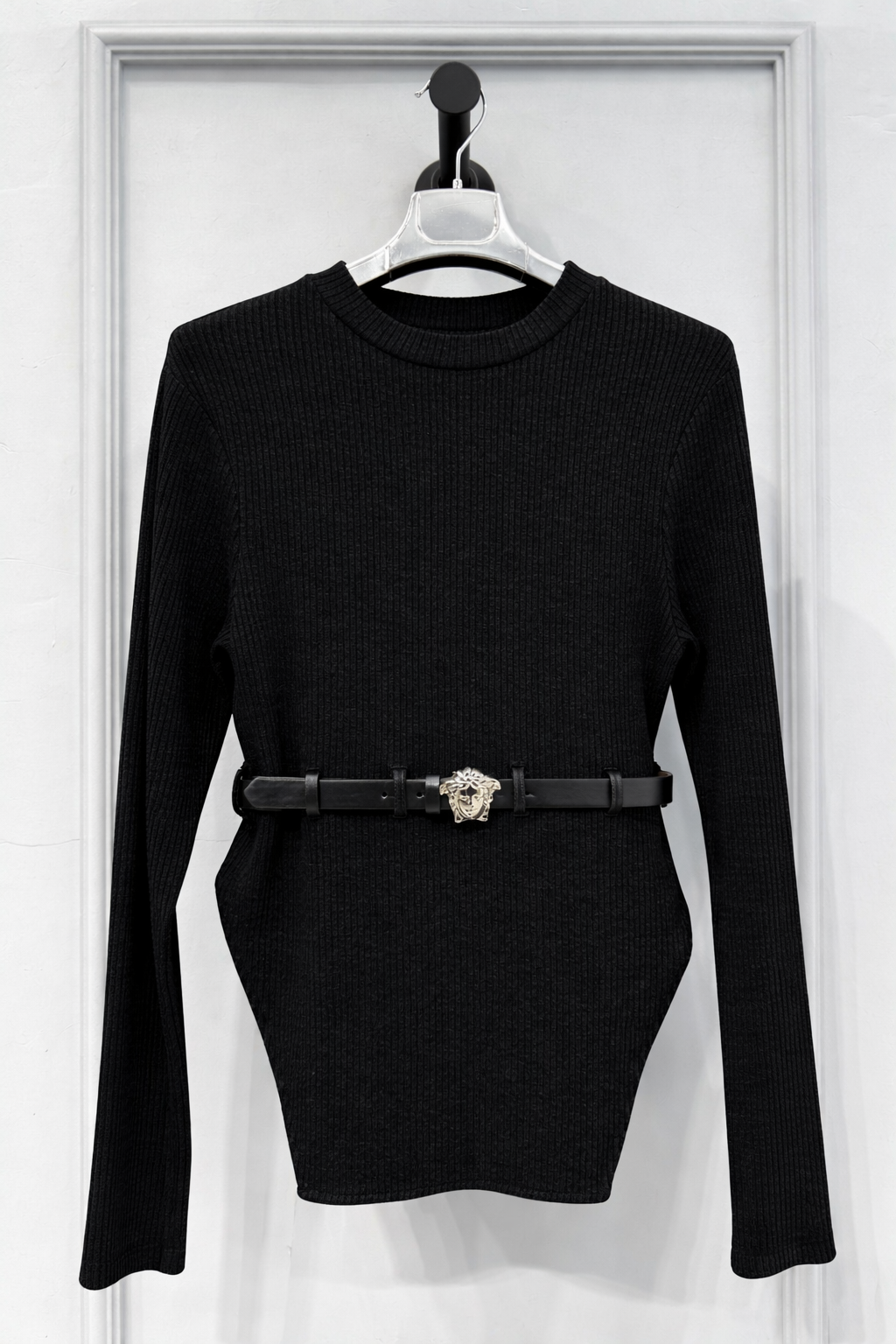 Versace Open-Side Ribbed Knit Top - Image 6