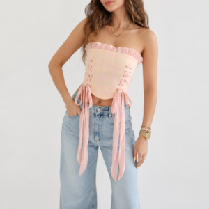 Blush Plaid Corset
